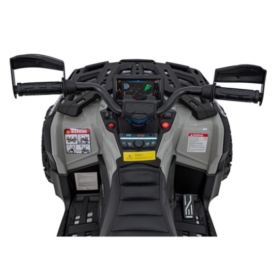 JOKO Elektrická Štvorkolka Can Am Outlander ATV 4x4, 4x200W penové kolesá, kožené sedadlo, nosnosť 50kg, sivá