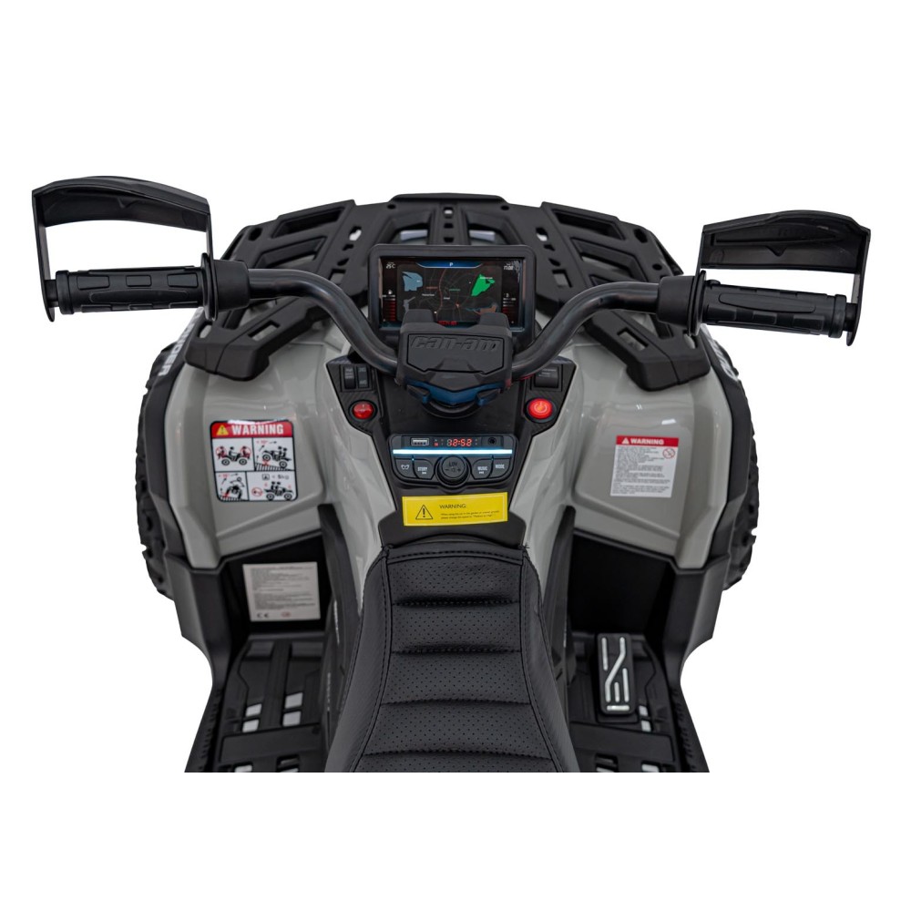 JOKO Elektrická Štvorkolka Can Am Outlander ATV 4x4, 4x200W penové kolesá, kožené sedadlo, nosnosť 50kg, sivá