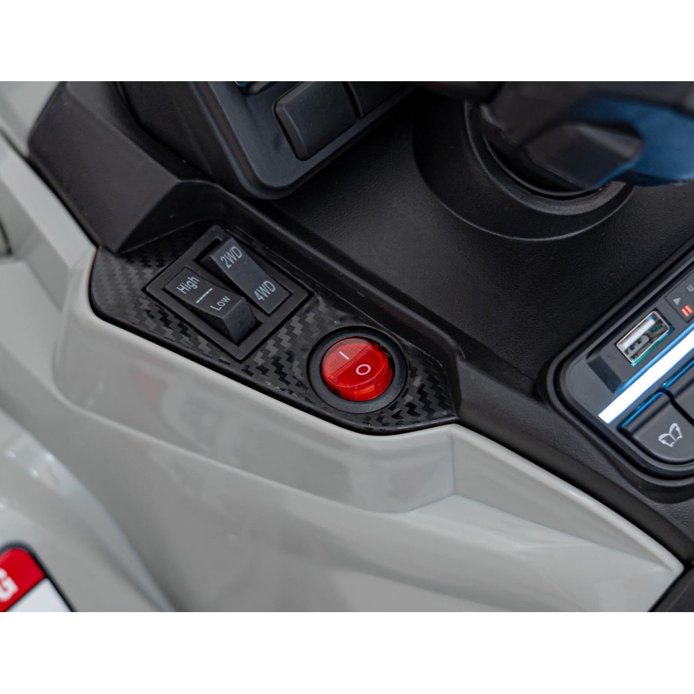 JOKO Elektrická Štvorkolka Can Am Outlander ATV 4x4, 4x200W penové kolesá, kožené sedadlo, nosnosť 50kg, sivá