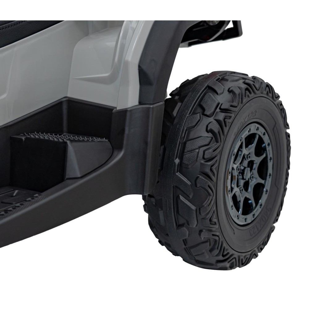 JOKO Elektrická Štvorkolka Can Am Outlander ATV 4x4, 4x200W penové kolesá, kožené sedadlo, nosnosť 50kg, sivá