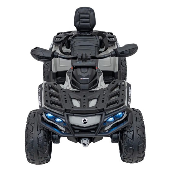JOKO Elektrická Štvorkolka Can Am Outlander ATV 4x4, 4x200W penové kolesá, kožené sedadlo, nosnosť 50kg, sivá