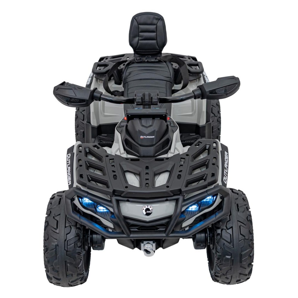 JOKO Elektrická Štvorkolka Can Am Outlander ATV 4x4, 4x200W penové kolesá, kožené sedadlo, nosnosť 50kg, sivá