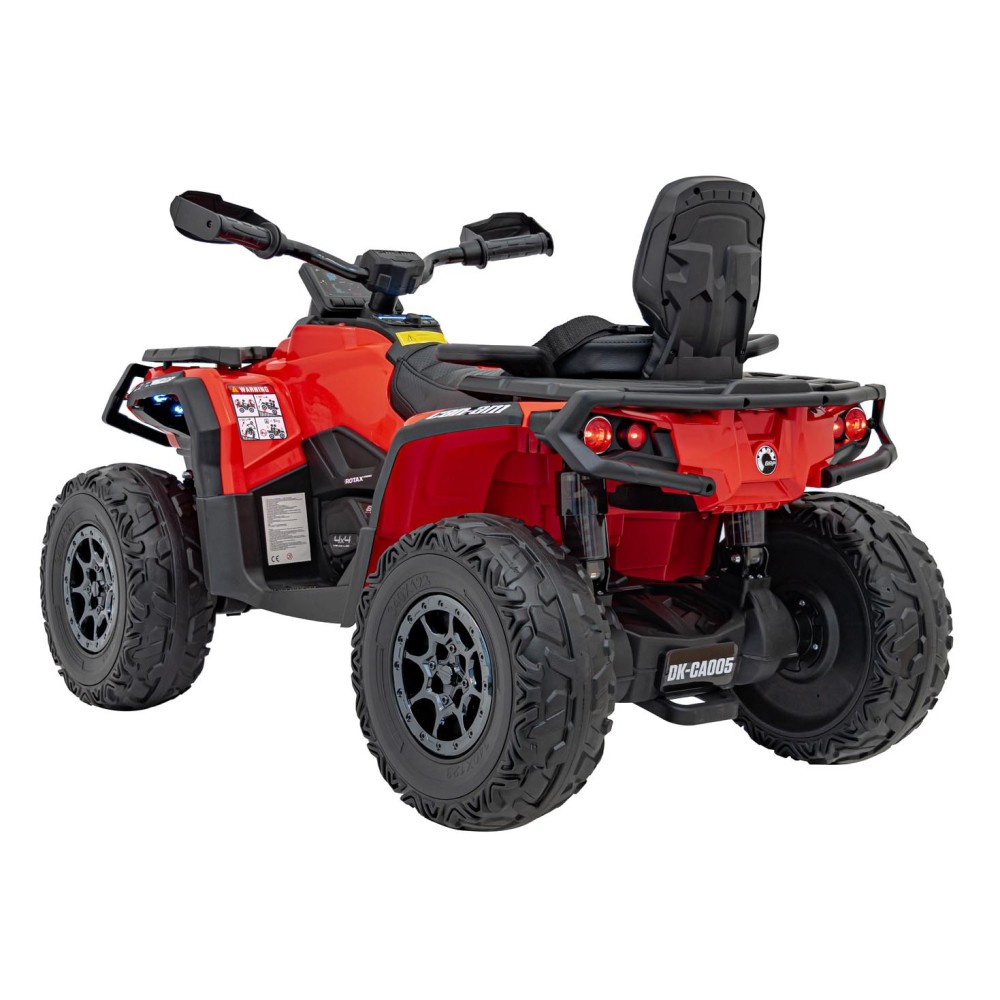 JOKO Elektrická Štvorkolka Can Am Outlander ATV 4x4, 4x200W penové kolesá, kožené sedadlo, nosnosť 50kg, červená