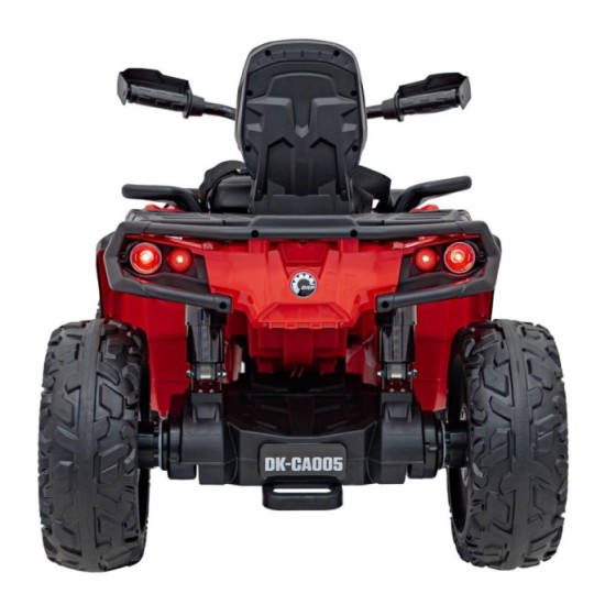 JOKO Elektrická Štvorkolka Can Am Outlander ATV 4x4, 4x200W penové kolesá, kožené sedadlo, nosnosť 50kg, červená