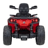 JOKO Elektrická Štvorkolka Can Am Outlander ATV 4x4, 4x200W penové kolesá, kožené sedadlo, nosnosť 50kg, červená