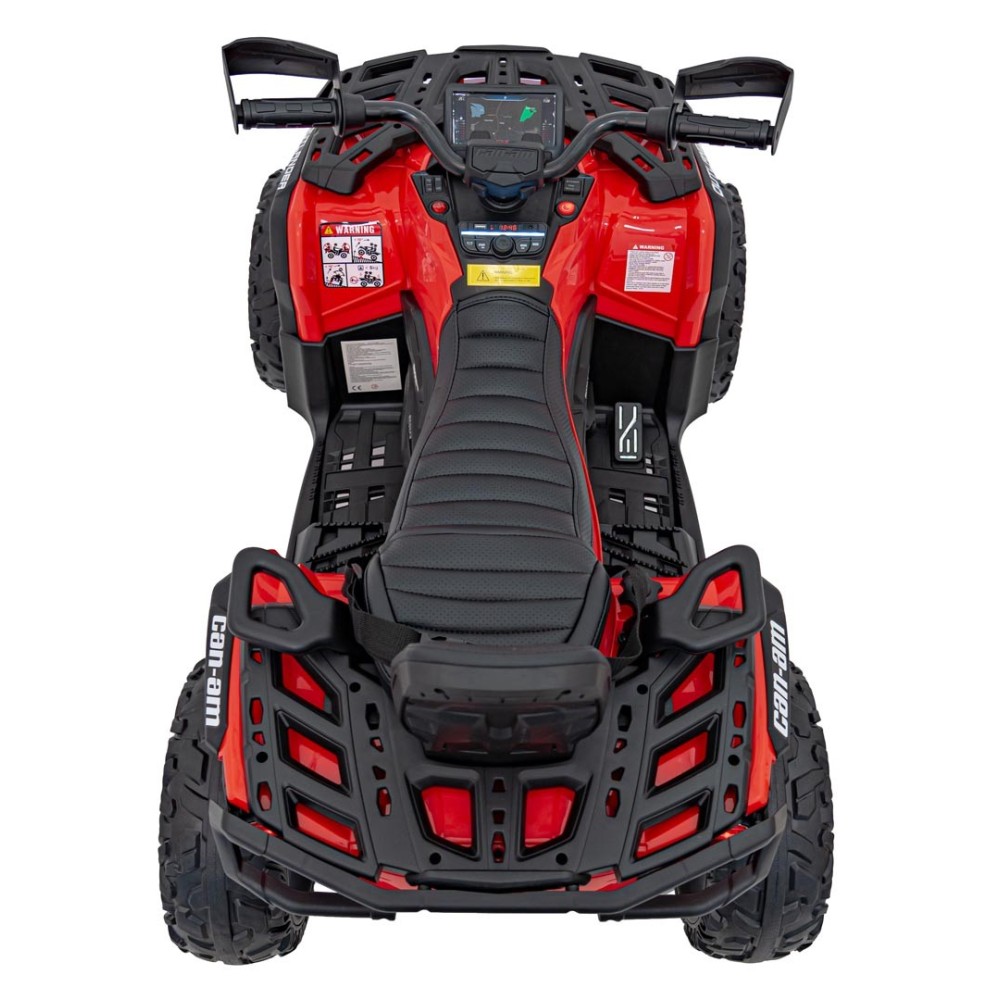 JOKO Elektrická Štvorkolka Can Am Outlander ATV 4x4, 4x200W penové kolesá, kožené sedadlo, nosnosť 50kg, červená