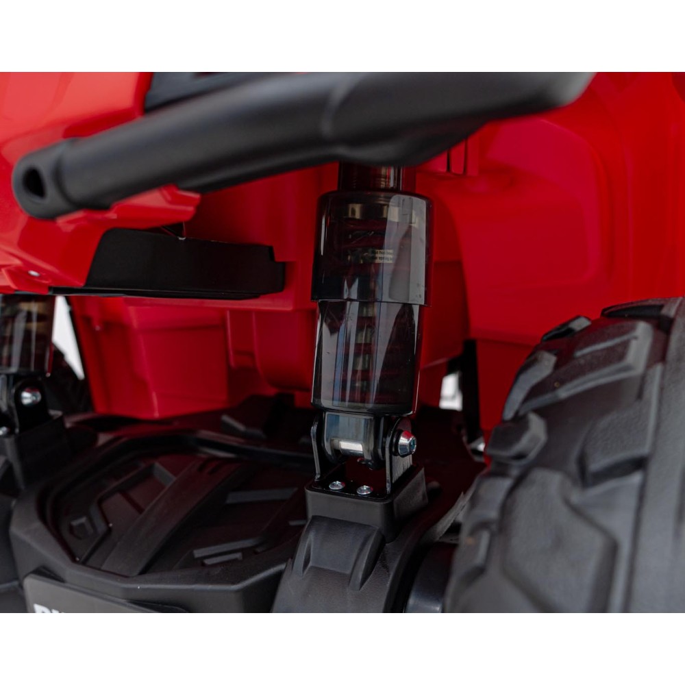 JOKO Elektrická Štvorkolka Can Am Outlander ATV 4x4, 4x200W penové kolesá, kožené sedadlo, nosnosť 50kg, červená