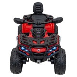 JOKO Elektrická Štvorkolka Can Am Outlander ATV 4x4, 4x200W penové kolesá, kožené sedadlo, nosnosť 50kg, červená