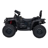JOKO Elektrická Štvorkolka Can Am Outlander ATV 4x45W, penové kolesá, kožené sedadlo, nosnosť 50kg, Diaľkové ovládanie, čierna