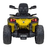 JOKO Elektrická Štvorkolka Can Am Outlander ATV 4x45W, penové kolesá, kožené sedadlo, nosnosť 50kg, Diaľkové ovládanie, žltá