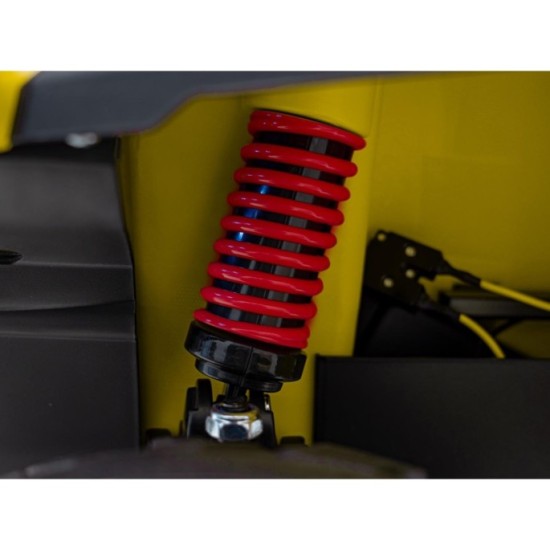JOKO Elektrická Štvorkolka Can Am Outlander ATV 4x45W, penové kolesá, kožené sedadlo, nosnosť 50kg, Diaľkové ovládanie, žltá