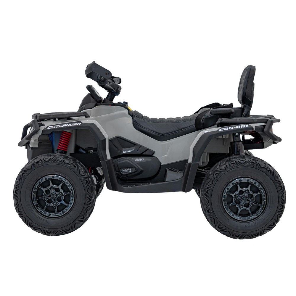 JOKO Elektrická Štvorkolka Can Am Outlander ATV 4x45W, penové kolesá, kožené sedadlo, nosnosť 50kg, Diaľkové ovládanie, sivá