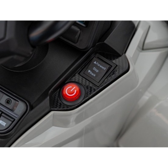 JOKO Elektrická Štvorkolka Can Am Outlander ATV 4x45W, penové kolesá, kožené sedadlo, nosnosť 50kg, Diaľkové ovládanie, sivá