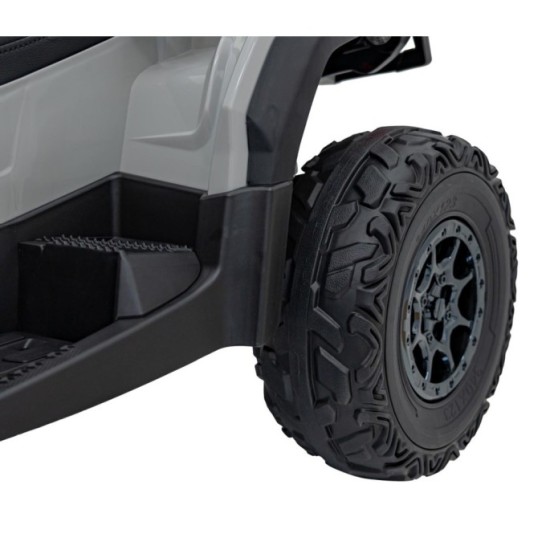 JOKO Elektrická Štvorkolka Can Am Outlander ATV 4x45W, penové kolesá, kožené sedadlo, nosnosť 50kg, Diaľkové ovládanie, sivá