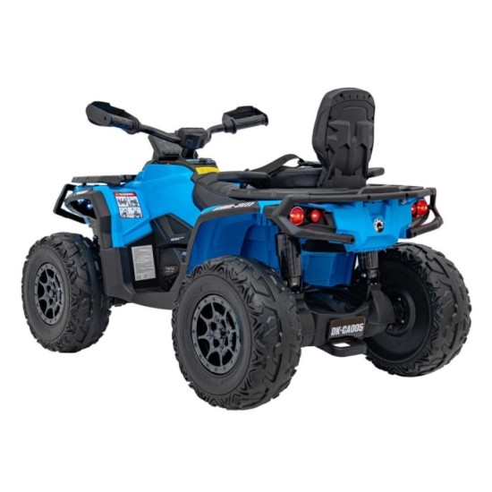 JOKO Elektrická Štvorkolka Can Am Outlander ATV 4x45W, penové kolesá, kožené sedadlo, nosnosť 50kg, Diaľkové ovládanie, modrá