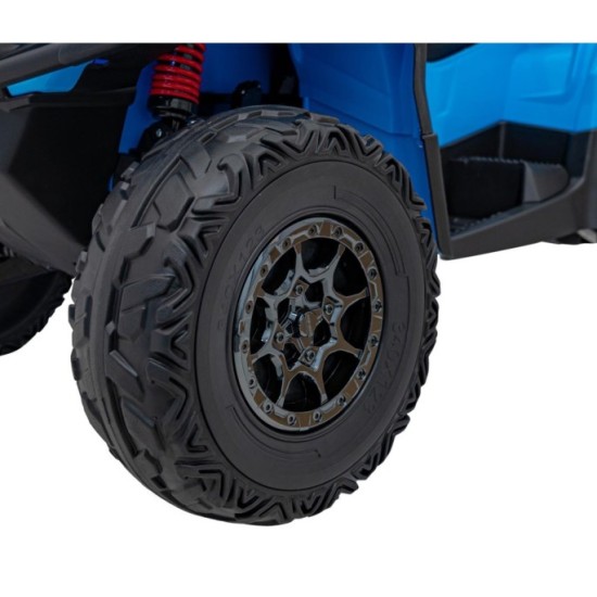 JOKO Elektrická Štvorkolka Can Am Outlander ATV 4x45W, penové kolesá, kožené sedadlo, nosnosť 50kg, Diaľkové ovládanie, modrá