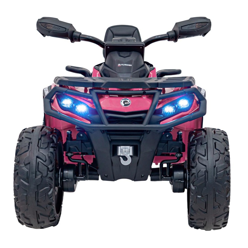 JOKO Elektrická Štvorkolka Can Am Outlander ATV 4x45W, penové kolesá, kožené sedadlo, nosnosť 50kg, Diaľkové ovládanie, ružová