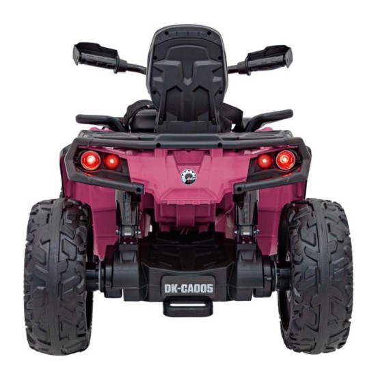JOKO Elektrická Štvorkolka Can Am Outlander ATV 4x45W, penové kolesá, kožené sedadlo, nosnosť 50kg, Diaľkové ovládanie, ružová