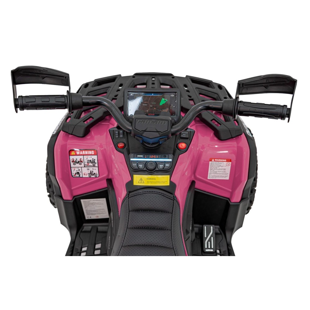 JOKO Elektrická Štvorkolka Can Am Outlander ATV 4x45W, penové kolesá, kožené sedadlo, nosnosť 50kg, Diaľkové ovládanie, ružová