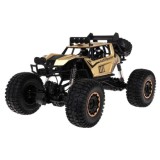 JOKO Veľký RC Kovový Jeep Mega Crawler 1:8 na diaľkové ovládanie s LED svetlom, 49cm, zlatý