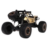JOKO Veľký RC Kovový Jeep Mega Crawler 1:8 na diaľkové ovládanie s LED svetlom, 49cm, zlatý