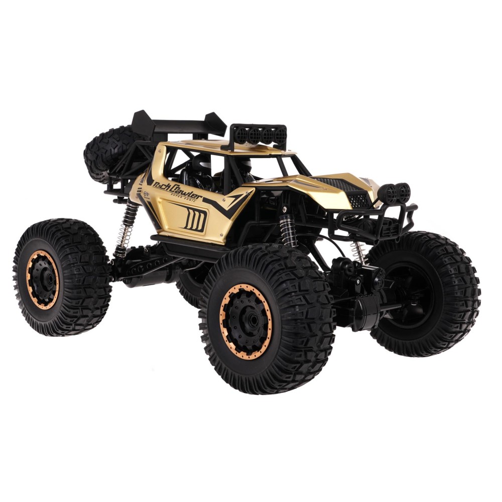 JOKO Veľký RC Kovový Jeep Mega Crawler 1:8 na diaľkové ovládanie s LED svetlom, 49cm, zlatý