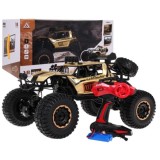 JOKO Veľký RC Kovový Jeep Mega Crawler 1:8 na diaľkové ovládanie s LED svetlom, 49cm, zlatý