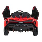 JOKO Elektrické autíčko Lamborghini Veneno 4x4, penové kolesá, kožené sedadlo, Efekt HOJDANIA, nosnosť 50kg, červené