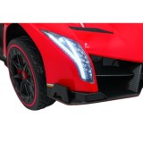 JOKO Elektrické autíčko Lamborghini Veneno 4x4, penové kolesá, kožené sedadlo, Efekt HOJDANIA, nosnosť 50kg, červené