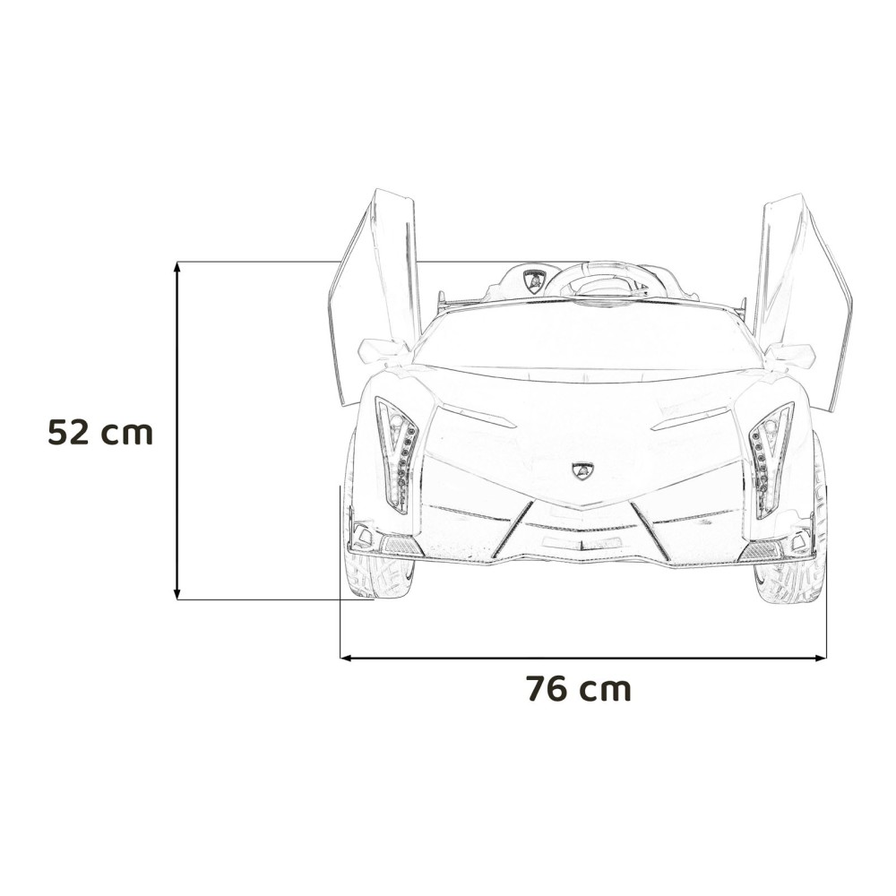 JOKO Elektrické autíčko Lamborghini Veneno 4x4, penové kolesá, kožené sedadlo, Efekt HOJDANIA, nosnosť 50kg, červené