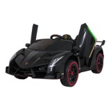 JOKO Elektrické autíčko Lamborghini Veneno 4x4, penové kolesá, kožené sedadlo, Efekt HOJDANIA, nosnosť 50kg, čierne