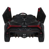JOKO Elektrické autíčko Lamborghini Veneno 4x4, penové kolesá, kožené sedadlo, Efekt HOJDANIA, nosnosť 50kg, čierne