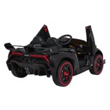 JOKO Elektrické autíčko Lamborghini Veneno 4x4, penové kolesá, kožené sedadlo, Efekt HOJDANIA, nosnosť 50kg, čierne