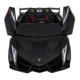 JOKO Elektrické autíčko Lamborghini Veneno 4x4, penové kolesá, kožené sedadlo, Efekt HOJDANIA, nosnosť 50kg, čierne