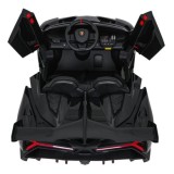 JOKO Elektrické autíčko Lamborghini Veneno 4x4, penové kolesá, kožené sedadlo, Efekt HOJDANIA, nosnosť 50kg, čierne