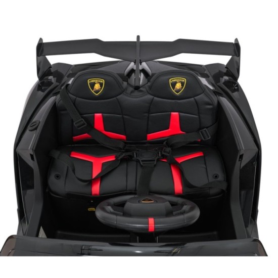 JOKO Elektrické autíčko Lamborghini Veneno 4x4, penové kolesá, kožené sedadlo, Efekt HOJDANIA, nosnosť 50kg, čierne