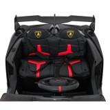 JOKO Elektrické autíčko Lamborghini Veneno 4x4, penové kolesá, kožené sedadlo, Efekt HOJDANIA, nosnosť 50kg, čierne