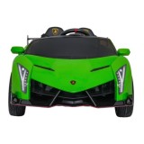JOKO Elektrické autíčko Lamborghini Veneno 4x4, penové kolesá, kožené sedadlo, Efekt HOJDANIA, nosnosť 50kg, zelené