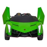 JOKO Elektrické autíčko Lamborghini Veneno 4x4, penové kolesá, kožené sedadlo, Efekt HOJDANIA, nosnosť 50kg, zelené