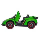 JOKO Elektrické autíčko Lamborghini Veneno 4x4, penové kolesá, kožené sedadlo, Efekt HOJDANIA, nosnosť 50kg, zelené