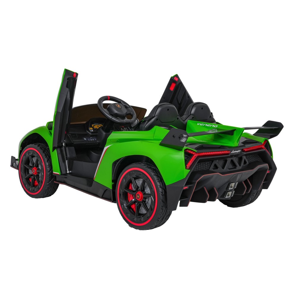 JOKO Elektrické autíčko Lamborghini Veneno 4x4, penové kolesá, kožené sedadlo, Efekt HOJDANIA, nosnosť 50kg, zelené