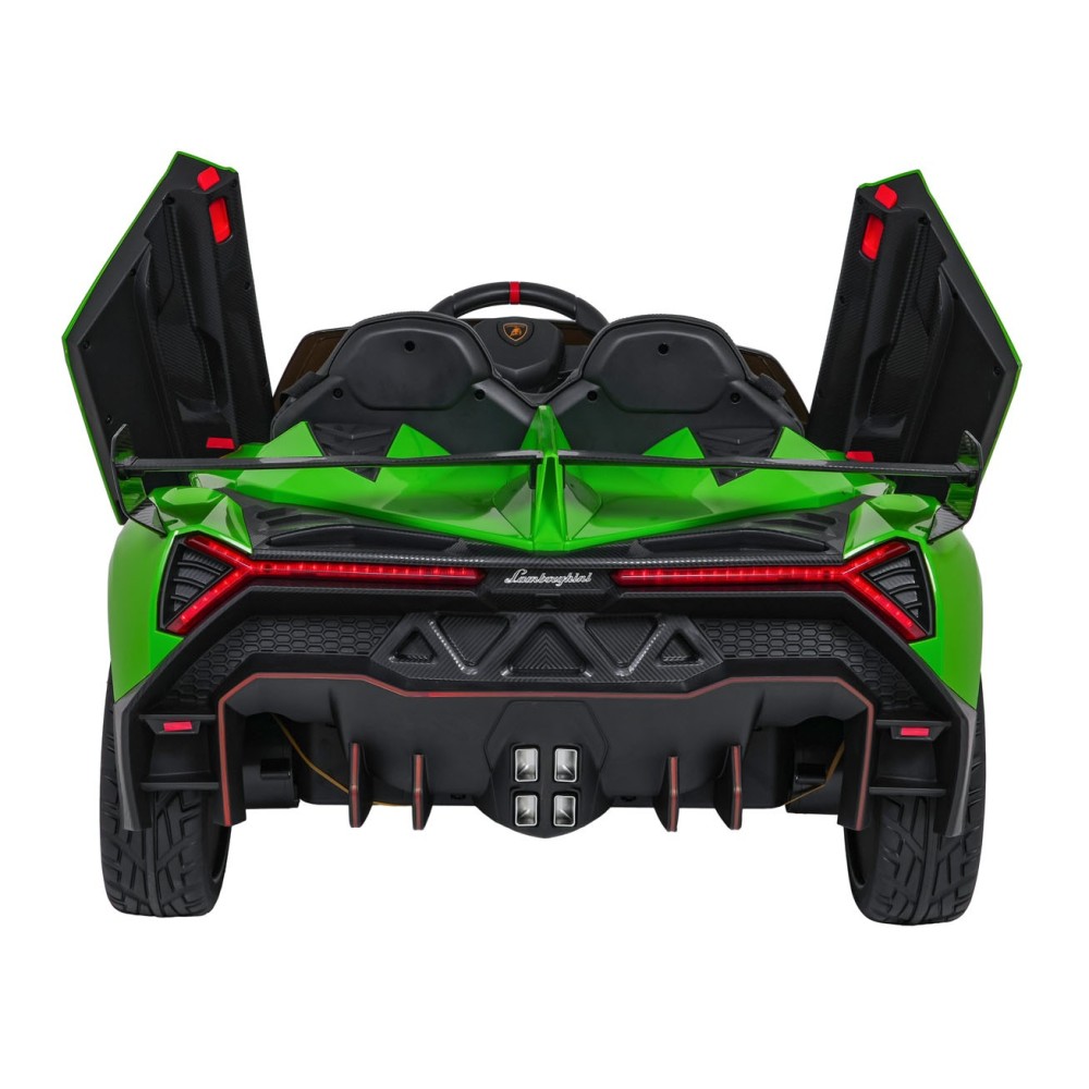 JOKO Elektrické autíčko Lamborghini Veneno 4x4, penové kolesá, kožené sedadlo, Efekt HOJDANIA, nosnosť 50kg, zelené