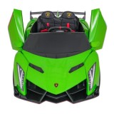 JOKO Elektrické autíčko Lamborghini Veneno 4x4, penové kolesá, kožené sedadlo, Efekt HOJDANIA, nosnosť 50kg, zelené