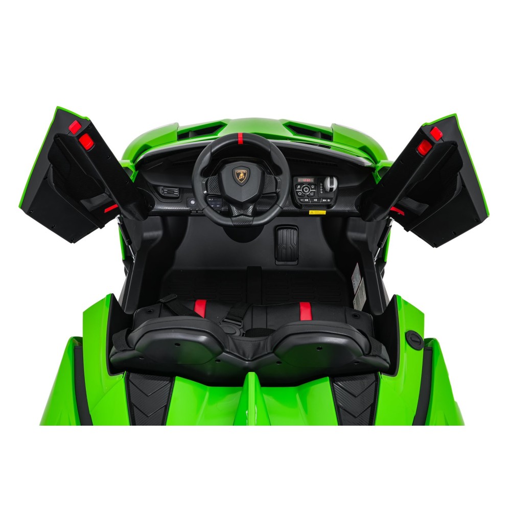 JOKO Elektrické autíčko Lamborghini Veneno 4x4, penové kolesá, kožené sedadlo, Efekt HOJDANIA, nosnosť 50kg, zelené