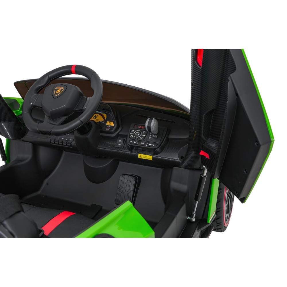 JOKO Elektrické autíčko Lamborghini Veneno 4x4, penové kolesá, kožené sedadlo, Efekt HOJDANIA, nosnosť 50kg, zelené