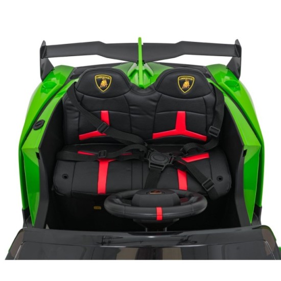 JOKO Elektrické autíčko Lamborghini Veneno 4x4, penové kolesá, kožené sedadlo, Efekt HOJDANIA, nosnosť 50kg, zelené