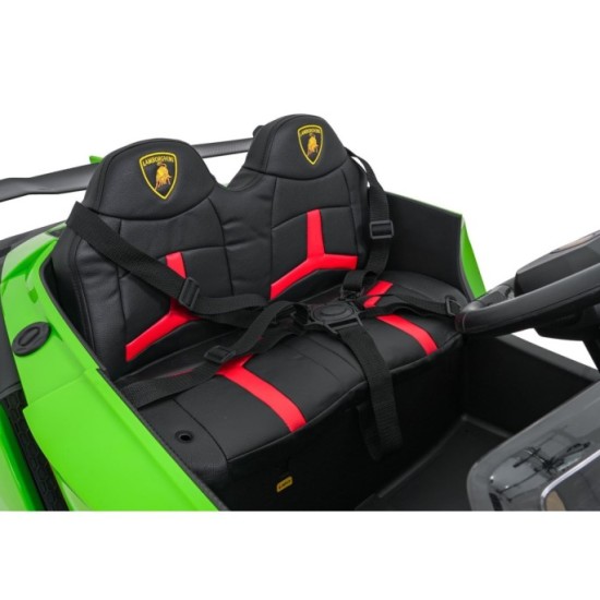 JOKO Elektrické autíčko Lamborghini Veneno 4x4, penové kolesá, kožené sedadlo, Efekt HOJDANIA, nosnosť 50kg, zelené