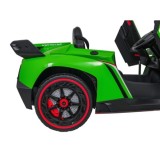 JOKO Elektrické autíčko Lamborghini Veneno 4x4, penové kolesá, kožené sedadlo, Efekt HOJDANIA, nosnosť 50kg, zelené