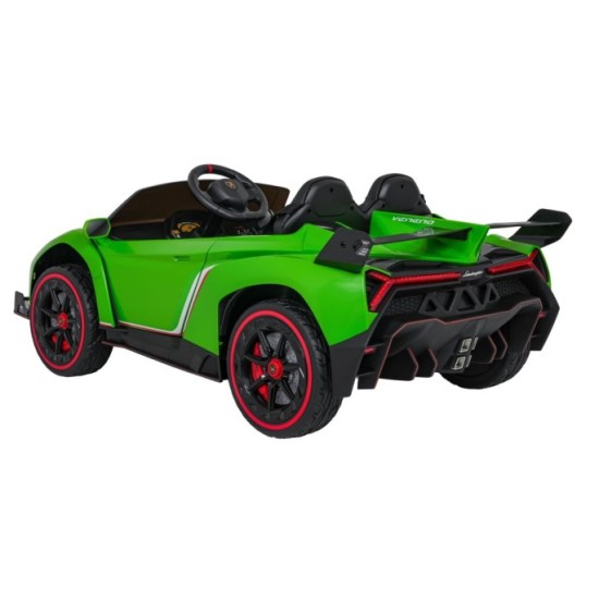 JOKO Elektrické autíčko Lamborghini Veneno 4x4, penové kolesá, kožené sedadlo, Efekt HOJDANIA, nosnosť 50kg, zelené