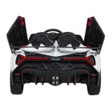 JOKO Elektrické autíčko Lamborghini Veneno 4x4, penové kolesá, kožené sedadlo, Efekt HOJDANIA, nosnosť 50kg, biele